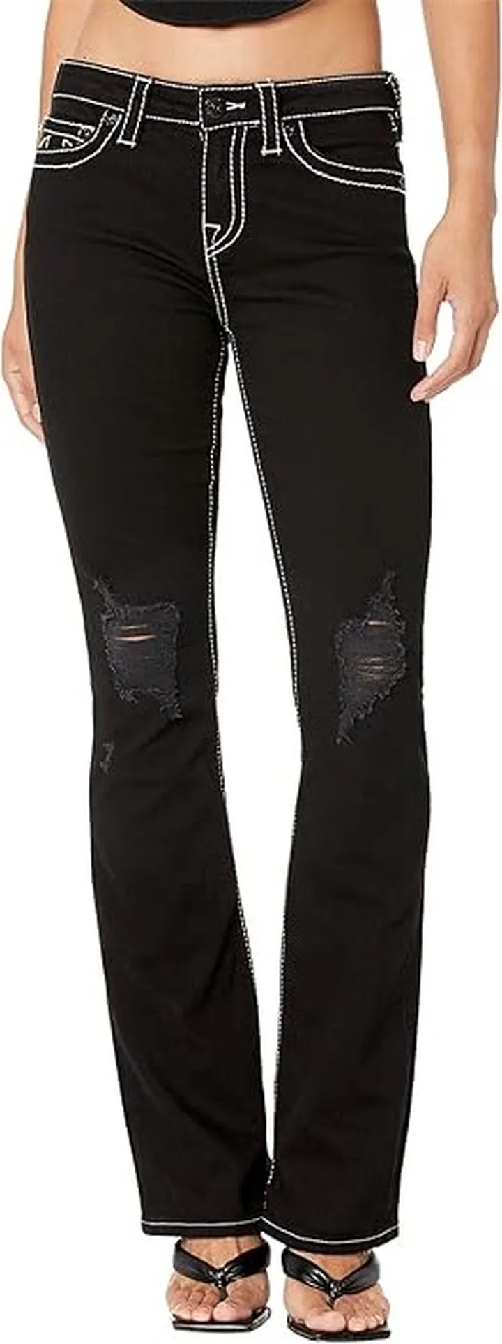 True Religion Becca Mid-Rise Bootcut in Rinse Black (Rinse Black) Women's Jeans