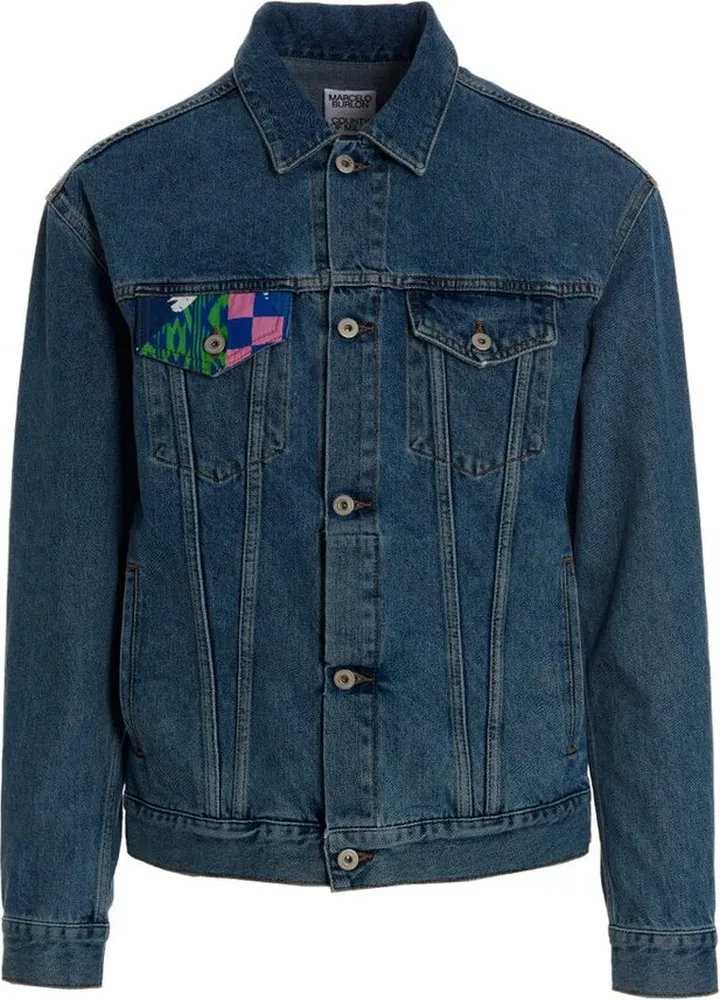Marcelo Burlon County Of Milan Mix Match Denim Jacket