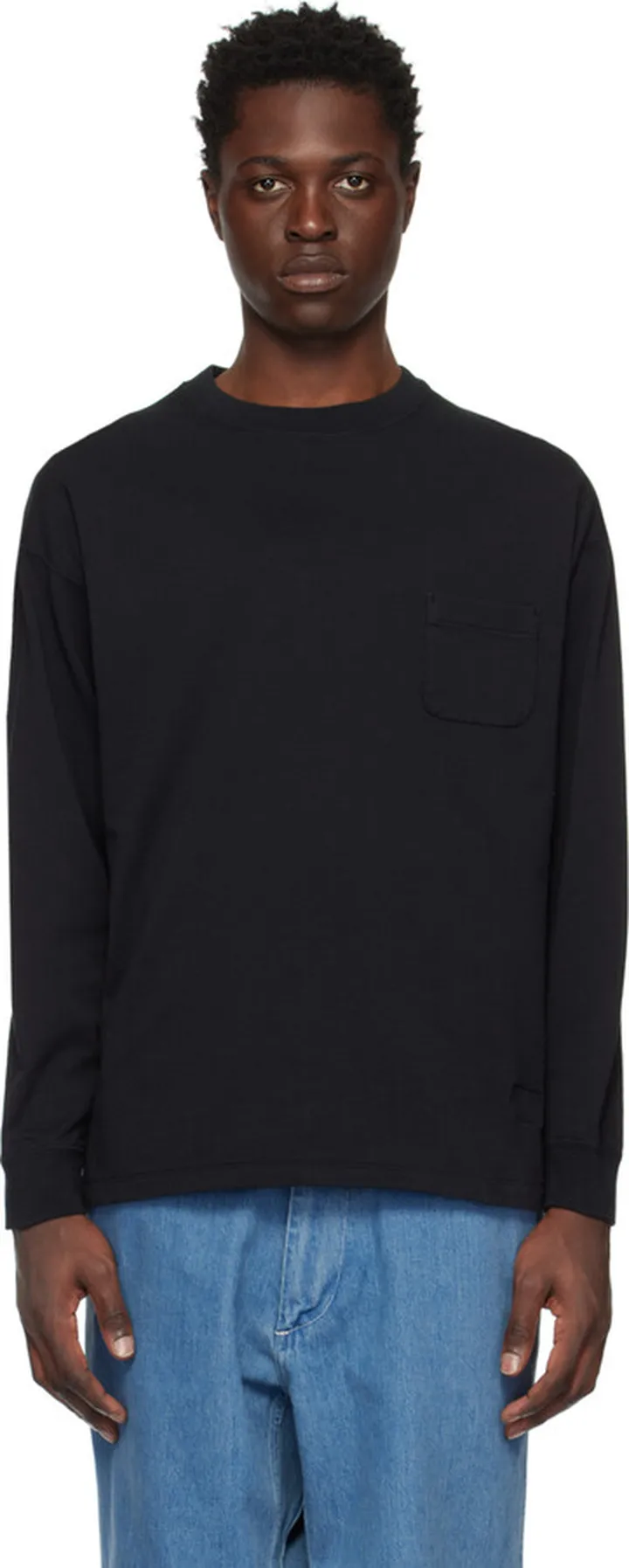 Nanamica Black Pocket Long Sleeve T-Shirt