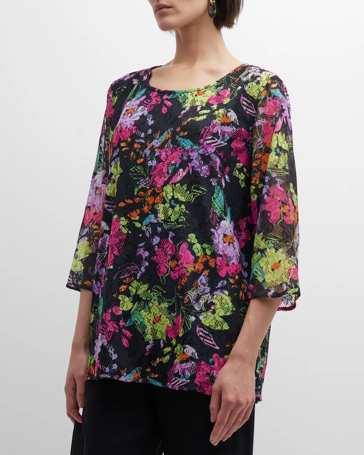 Brilliant Bouquet Floral Lace Tunic