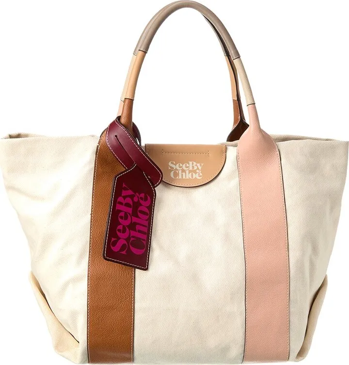 See By Chloé Laetizia Canvas & Leather Tote