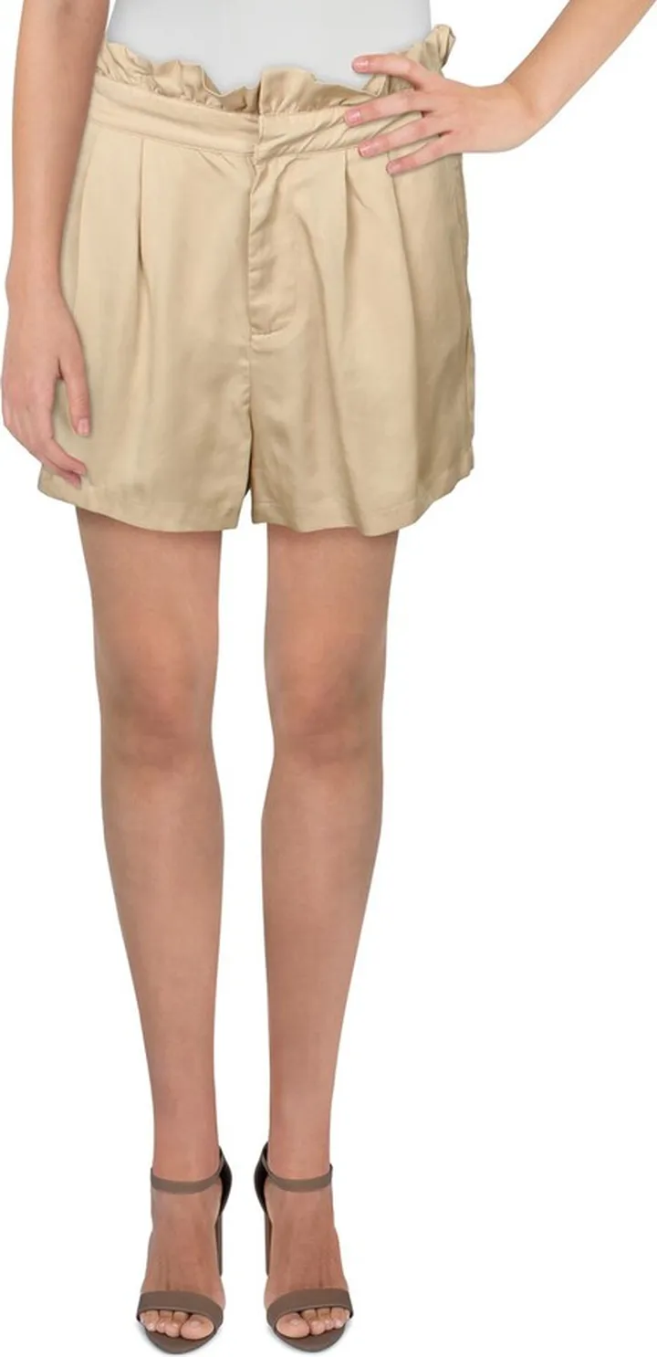 Leah Womens Paper Bag High Waist Dress Shorts
