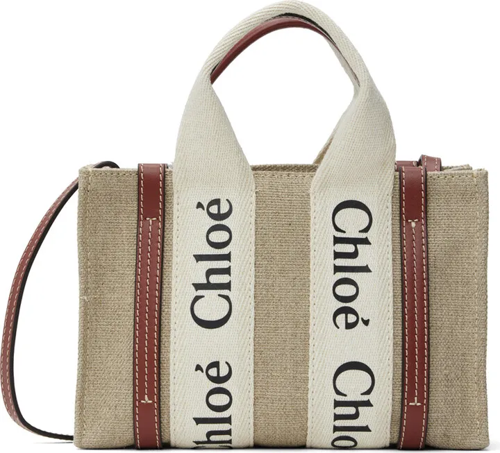 Chloé Beige Mini Woody Tote