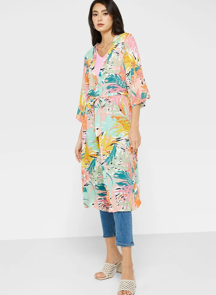 Floral Print Kimono