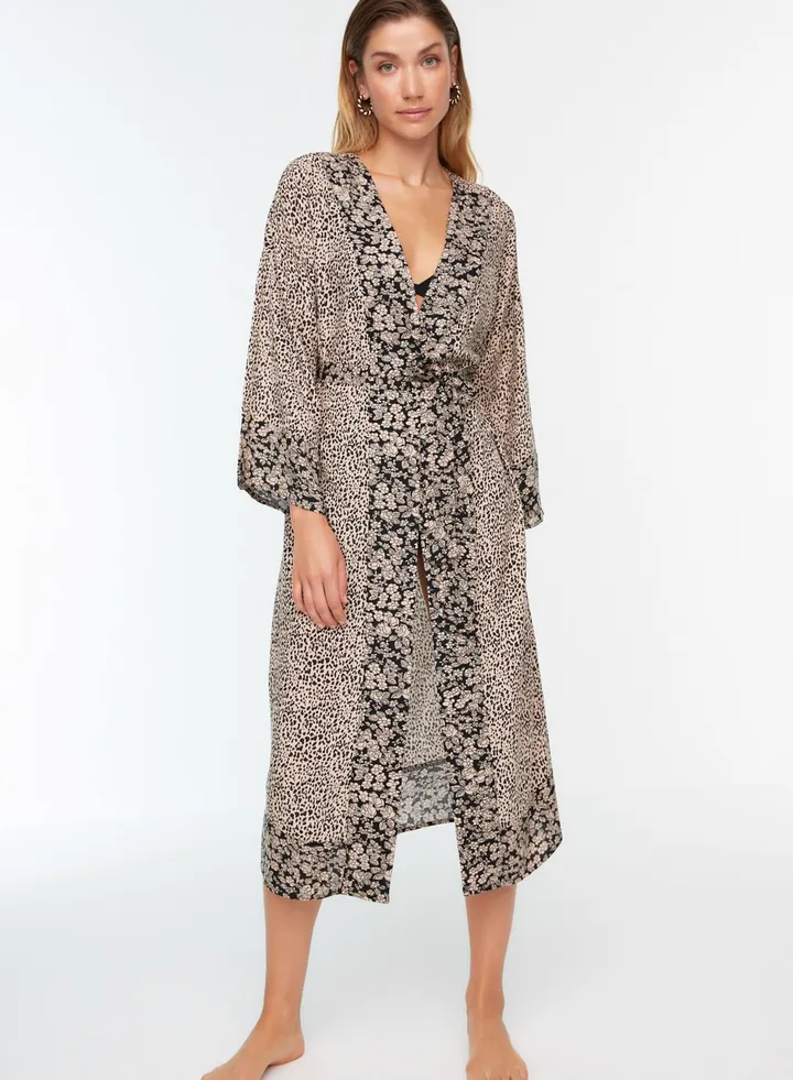 Floral Print Kimono