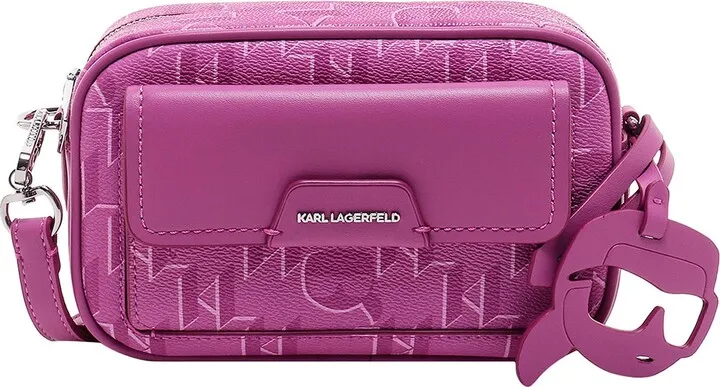 Shoulder bag with all-over monogram
