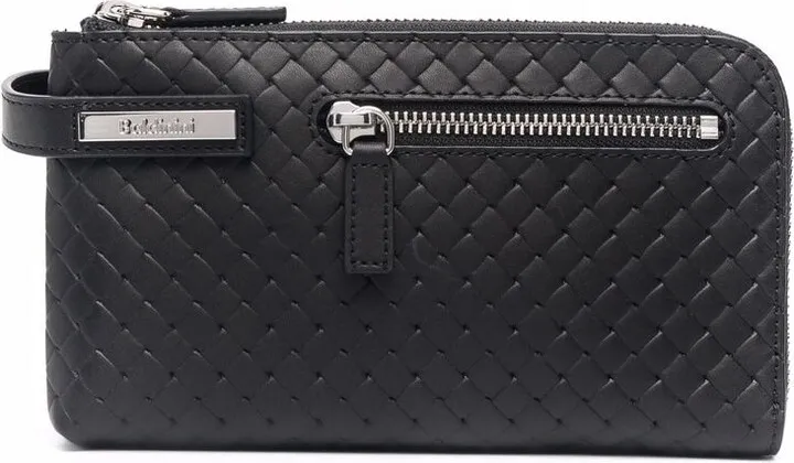 Interwoven Leather Clutch Bag