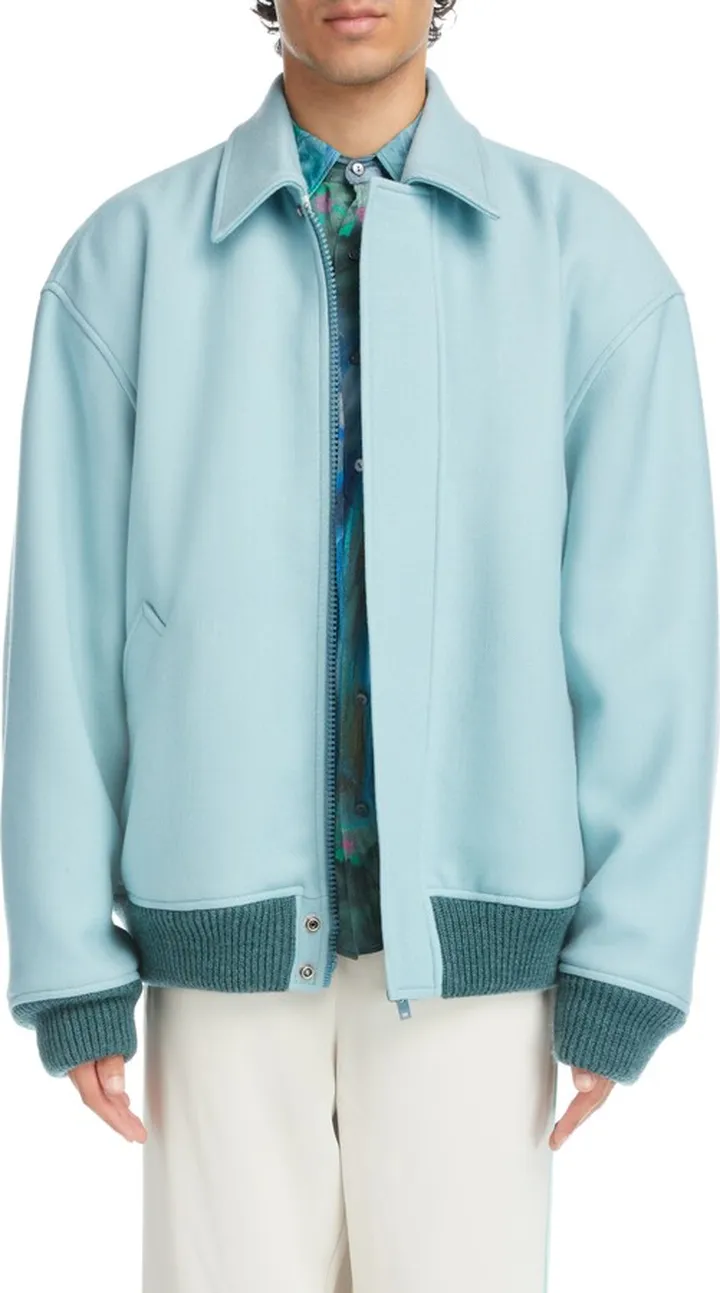 Logo Wool Bomber Jacket