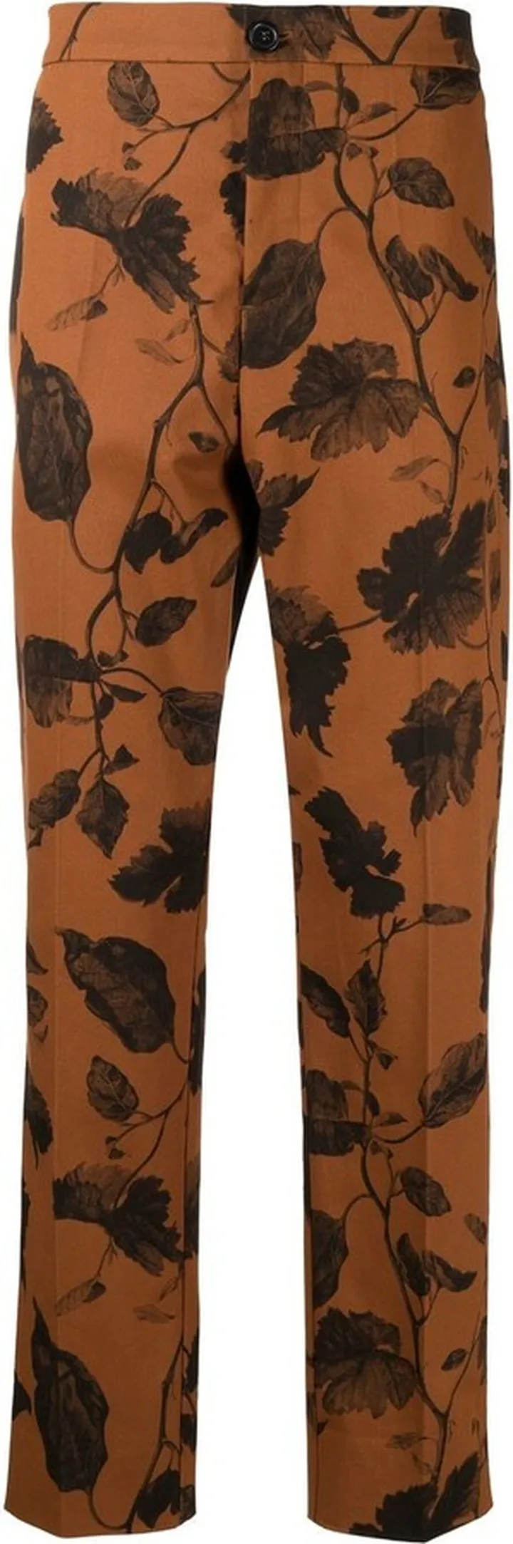 Floral-Print Straight Trousers