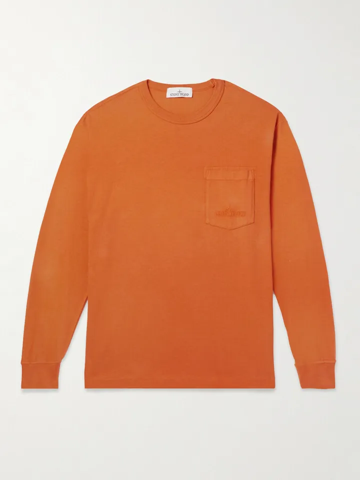 Logo-Embroidered Garment-Dyed Cotton-Jersey T-Shirt