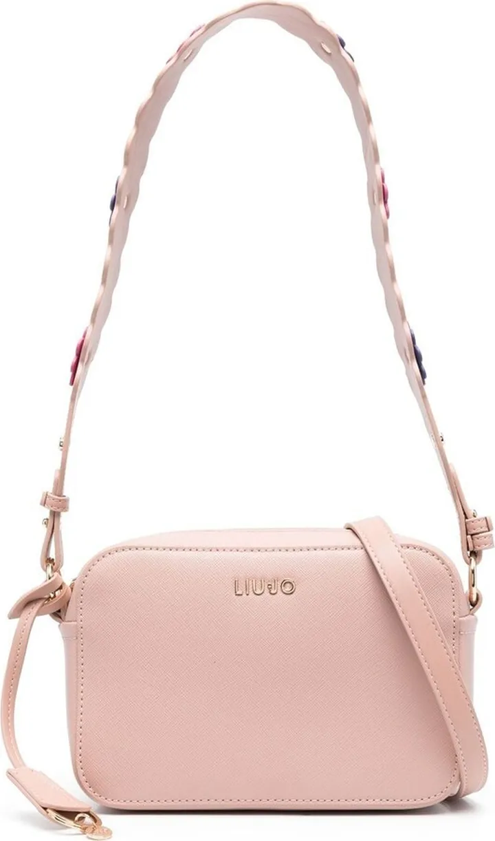 Floral-Appliqué Shoulder Bag