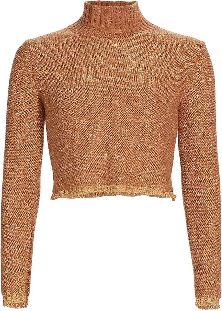 Melitta Shimmer Knit Cropped Top