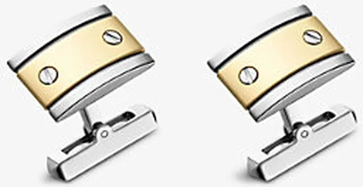 Mens Yellow Gold Santos de 18ct Yellow-gold and Palladium-plated Sterling-silver Cufflinks