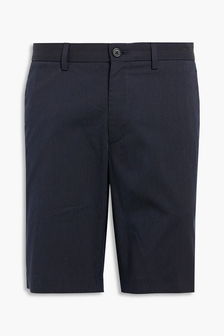 Striped cotton-blend jacquard shorts
