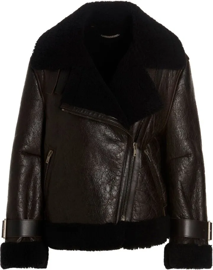 Golden Goose Deluxe Brand Shearling Collar Zipped Jacket