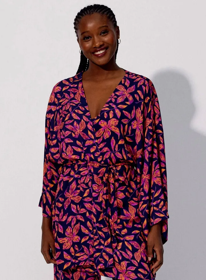 Longline Tie Detail Kimono