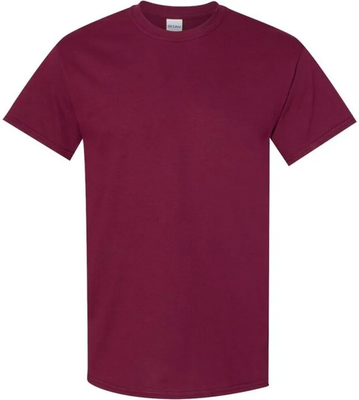 Gildan Gildan Mens Heavy Cotton Short Sleeve T-Shirt (Pack of 5) (Maroon) - Purple