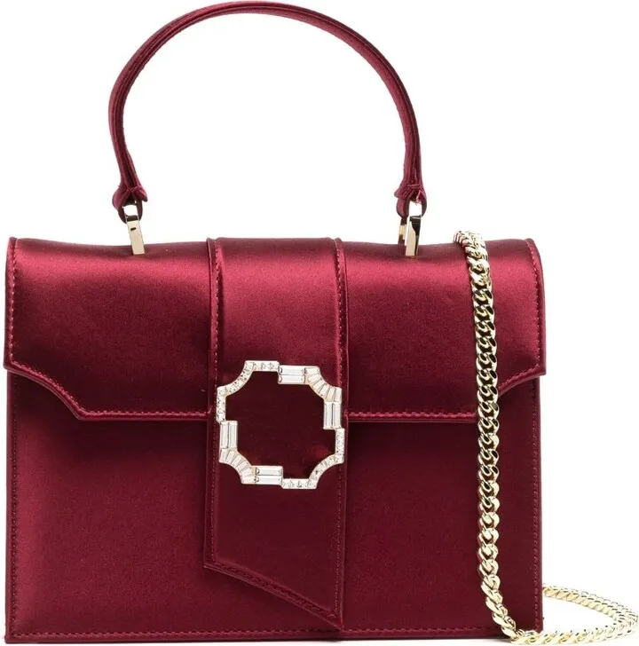 Audrey squared satin mini bag