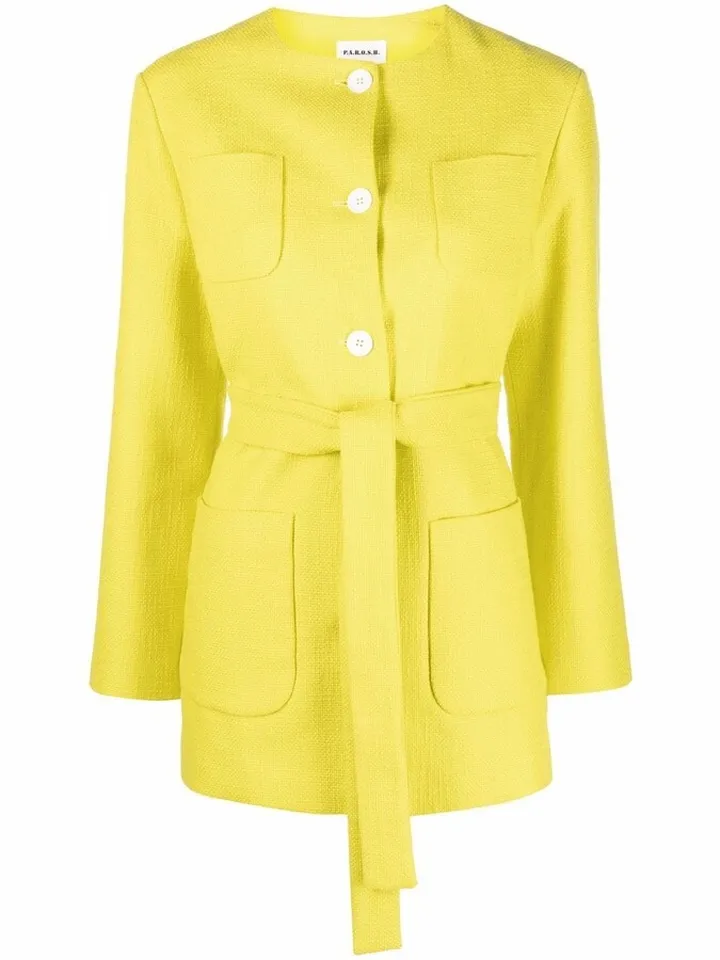 Belted Single-Breasted Coat