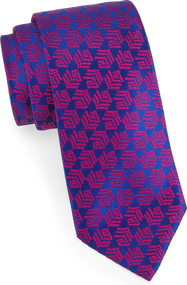 Diagonal Stripe Silk Jacquard Tie