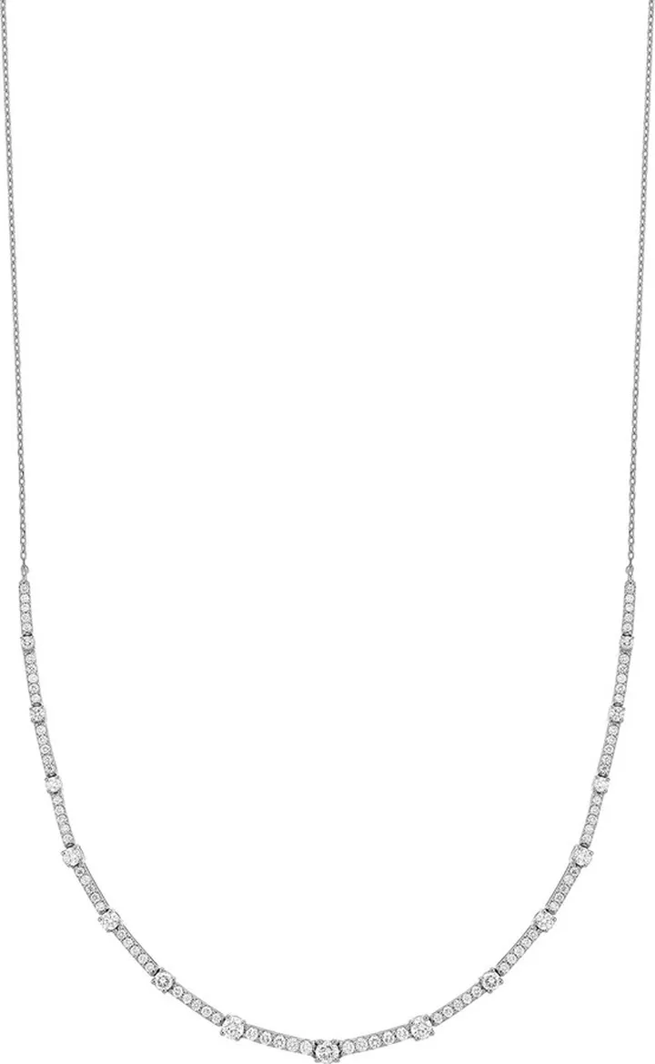 Liora 18K White Gold & Diamond Half Tennis Necklace