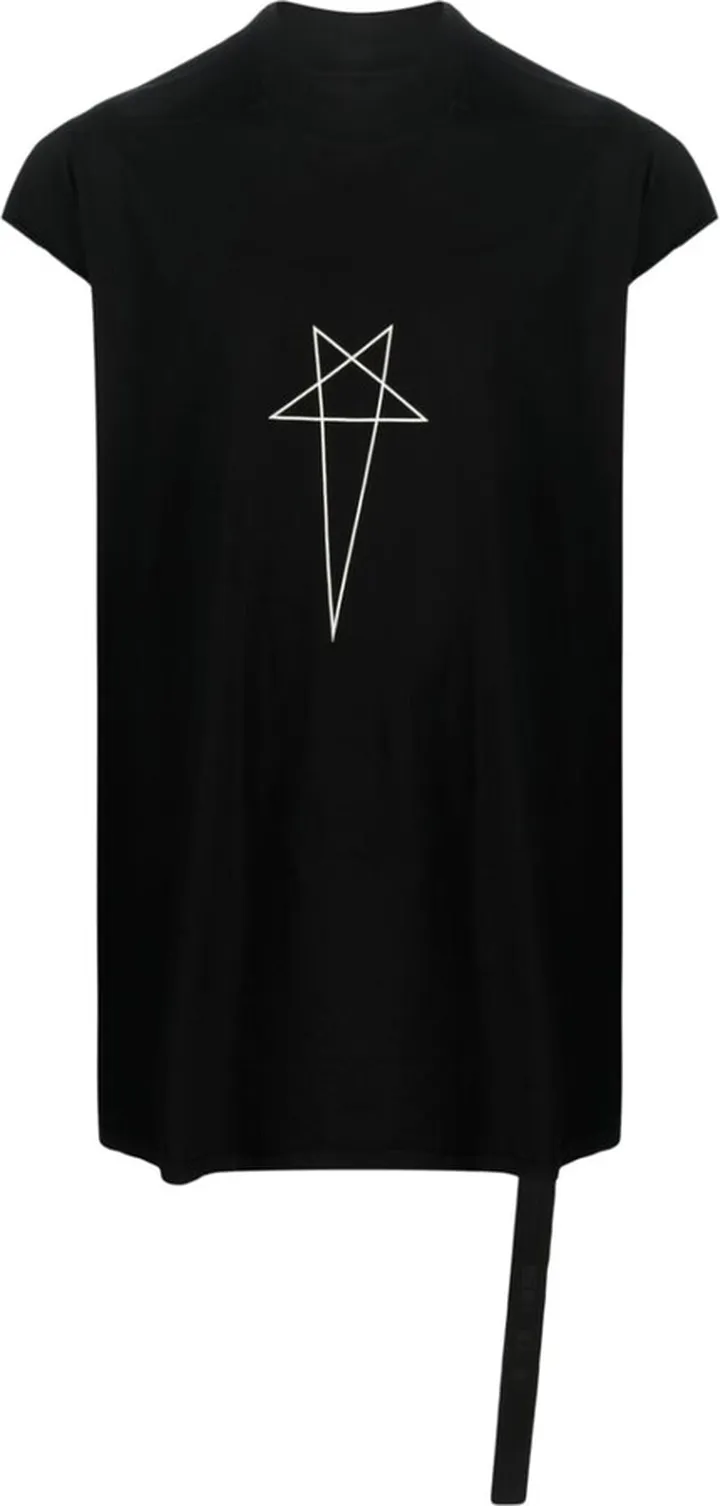 pentagram-print long T-shirt