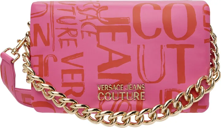 Versace Jeans Couture Pink & Orange Doodle Logo Bag