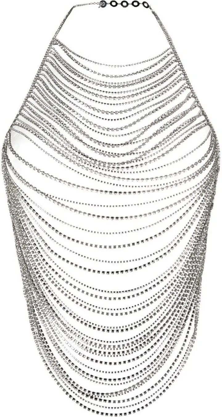 Aura crystal-embellished halterneck top