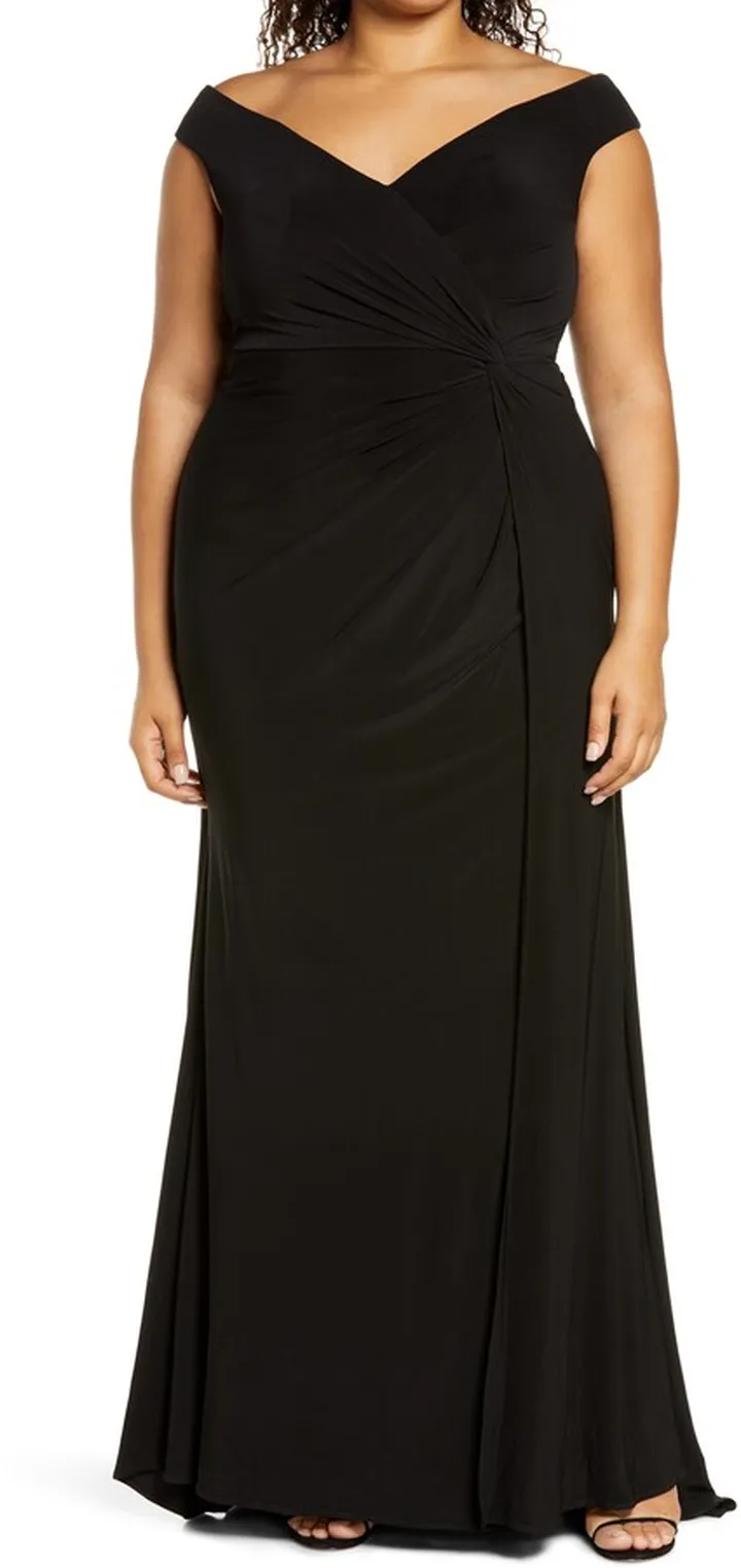 Jersey Ruched Trumpet Gown