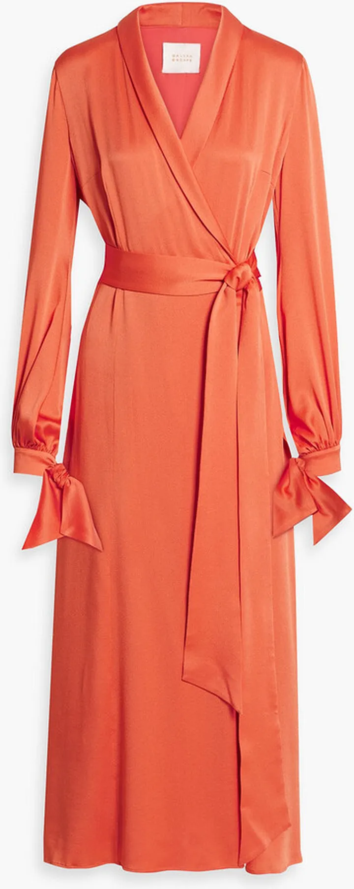 Cabana satin-crepe maxi wrap dress