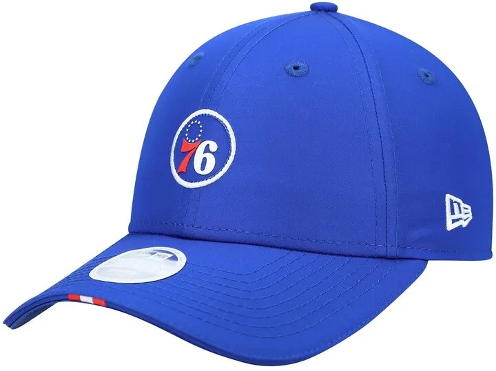 Women's New Era Royal Philadelphia 76Ers Micro Patch 9Forty Adjustable Hat
