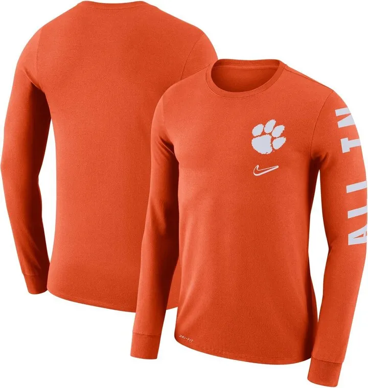 Men's Orange Clemson Tigers Local Mantra Performance Long Sleeve T-shirt