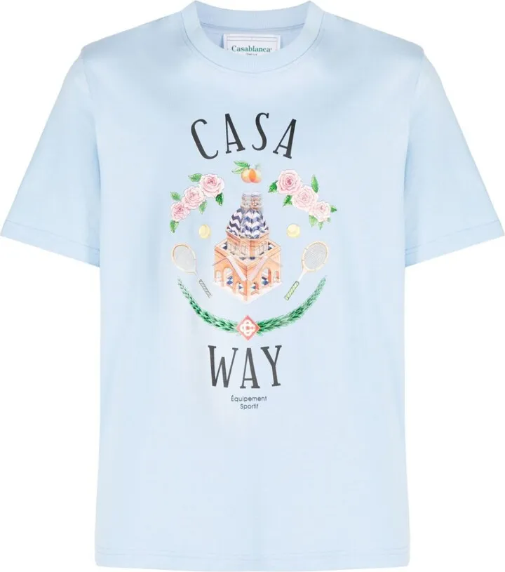 Casa Way-print organic cotton T-shirt