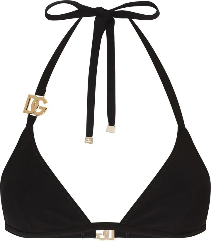 Logo Plaque Bikini Top