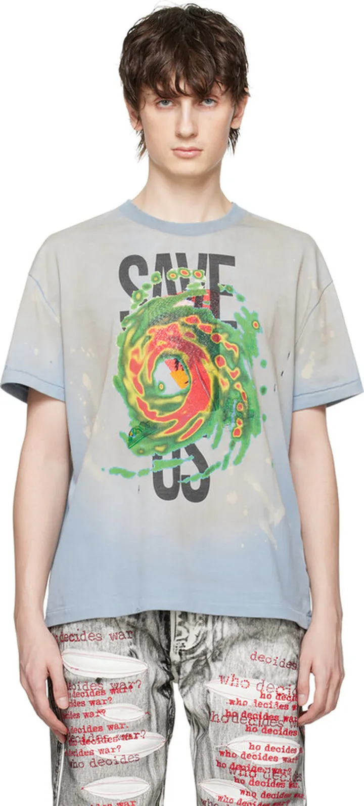 Who Decides War Blue 'Save Us' T-Shirt
