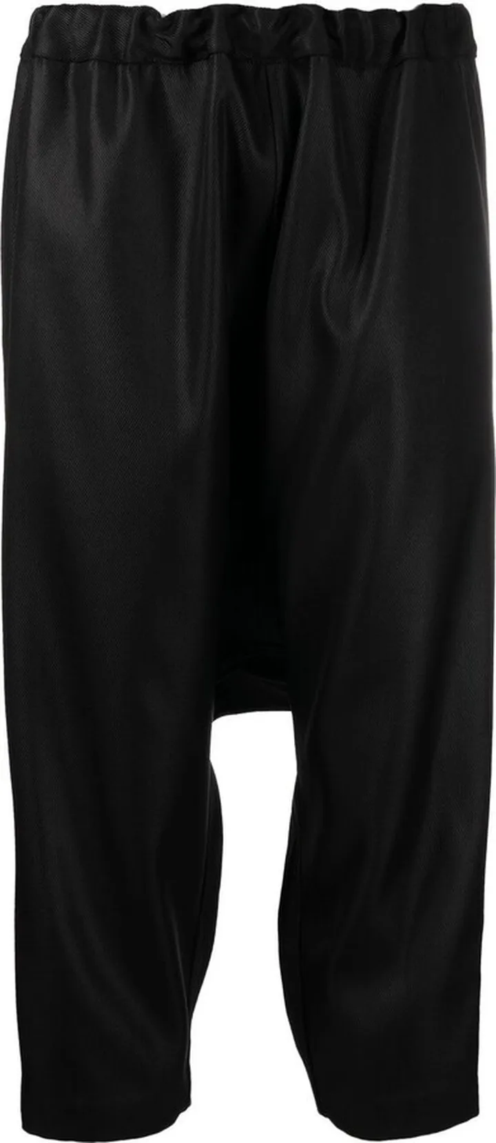 Drop-Crotch Cropped Trousers