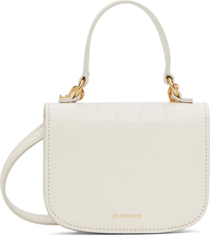 Jil Sander White Mini Halo Bag
