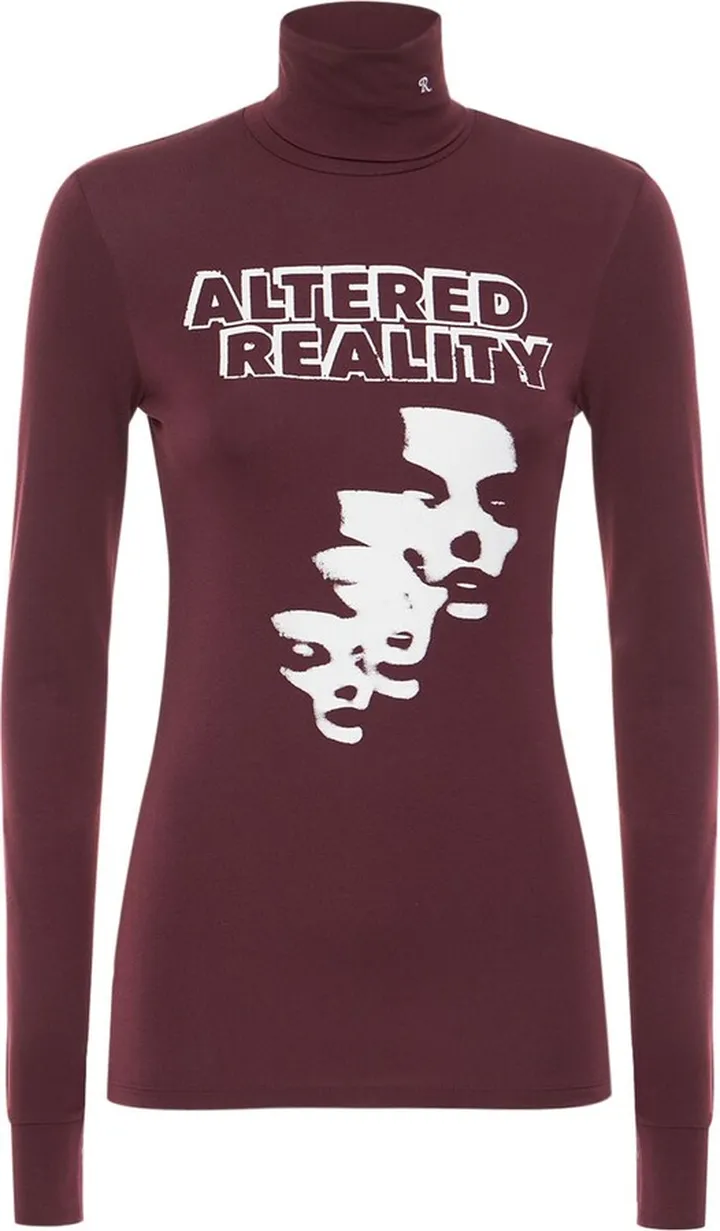 Altered Reality print jersey turtleneck