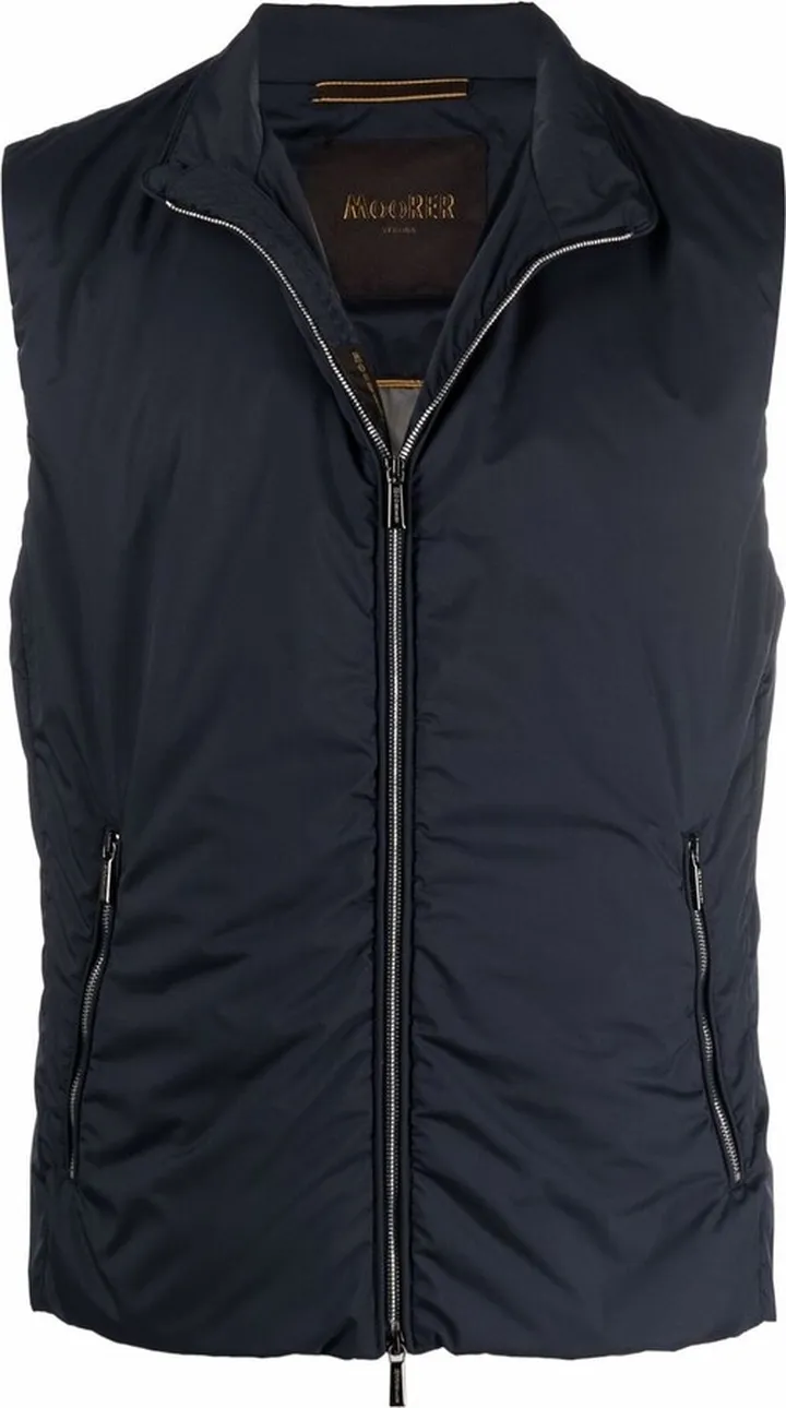 High-Neck Zip-Up Gilet