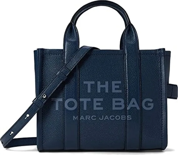 Marc Jacobs The Leather Mini Tote Bag (Blue Sea) Handbags
