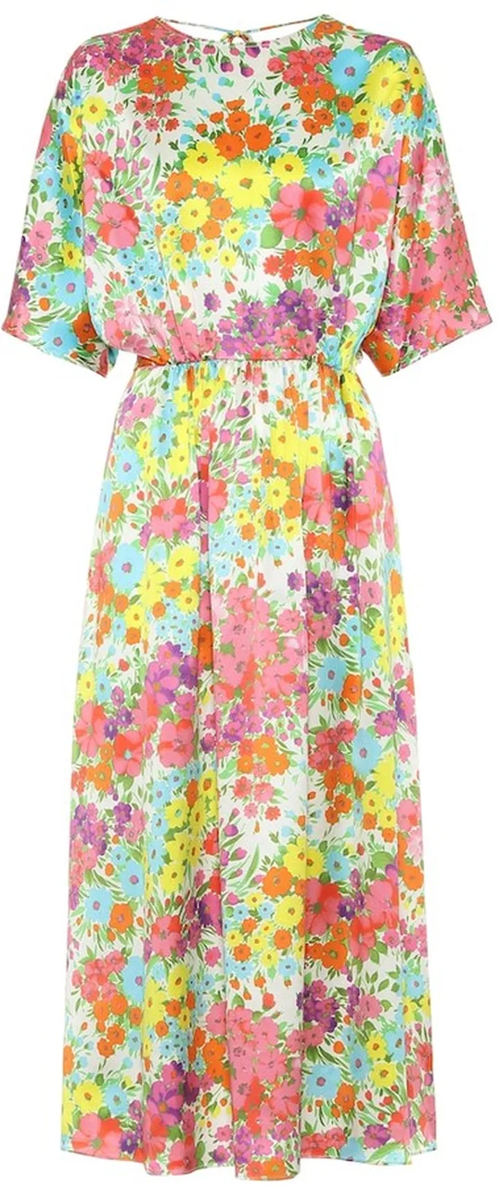 Floral silk dress