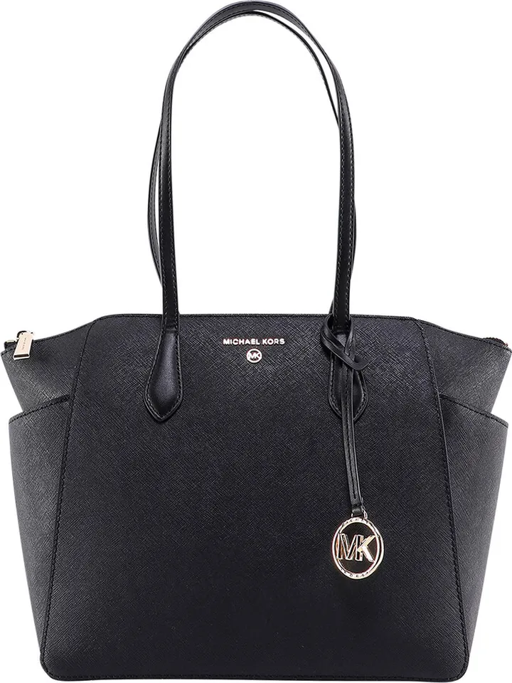 Marylin saffiano leather shoudler bag with logo tag