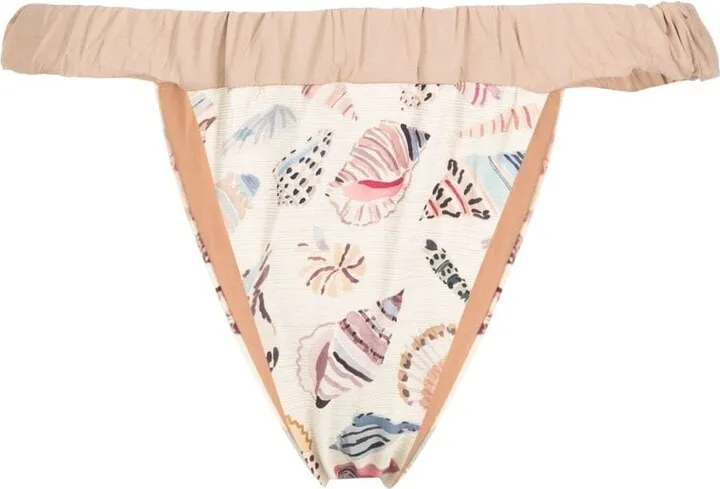 Shell-Print Bikini Bottoms