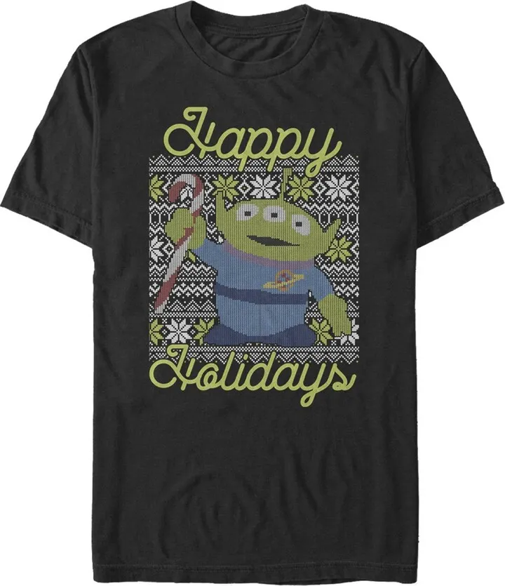 Men's Toy Story Christmas Alien Holidays T-Shirt - Black - Medium