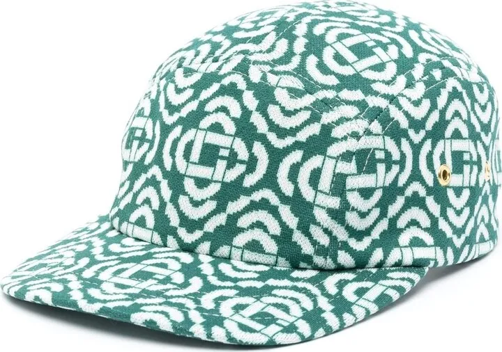 Green Jacquard Logo Cap