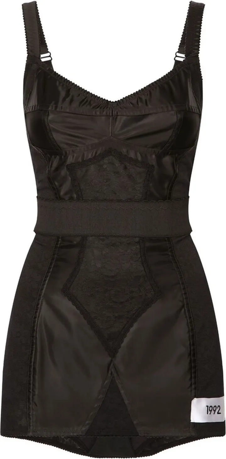 KIM DOLCE&GABBANA number-patch mini dress
