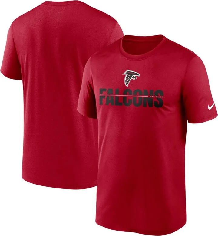 Men's Big and Tall Red Atlanta Falcons Legend Microtype Performance T-shirt