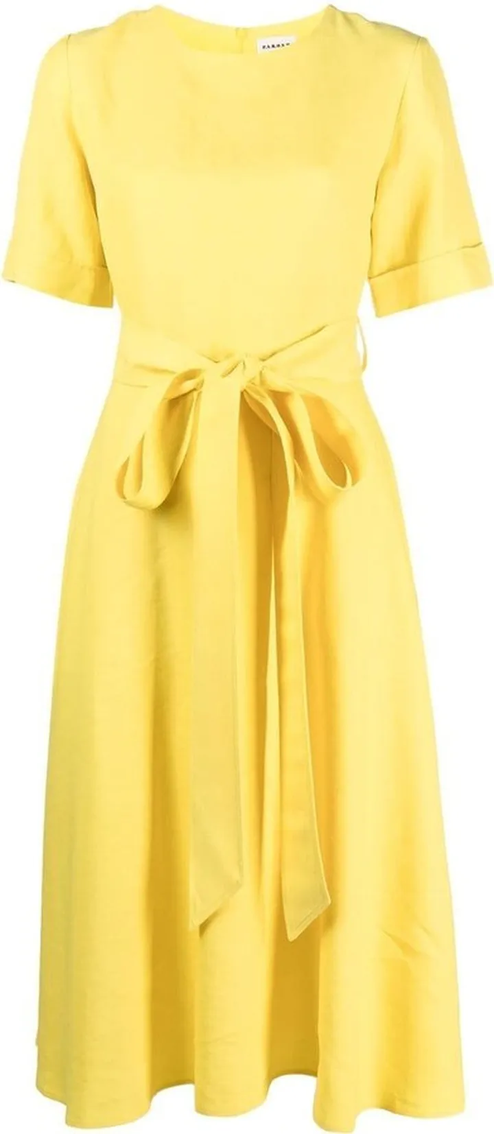 Belted Flared Midi Dress
