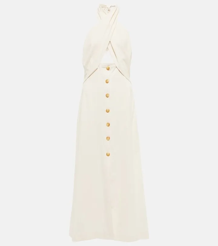 Soffio cutout halterneck midi dress