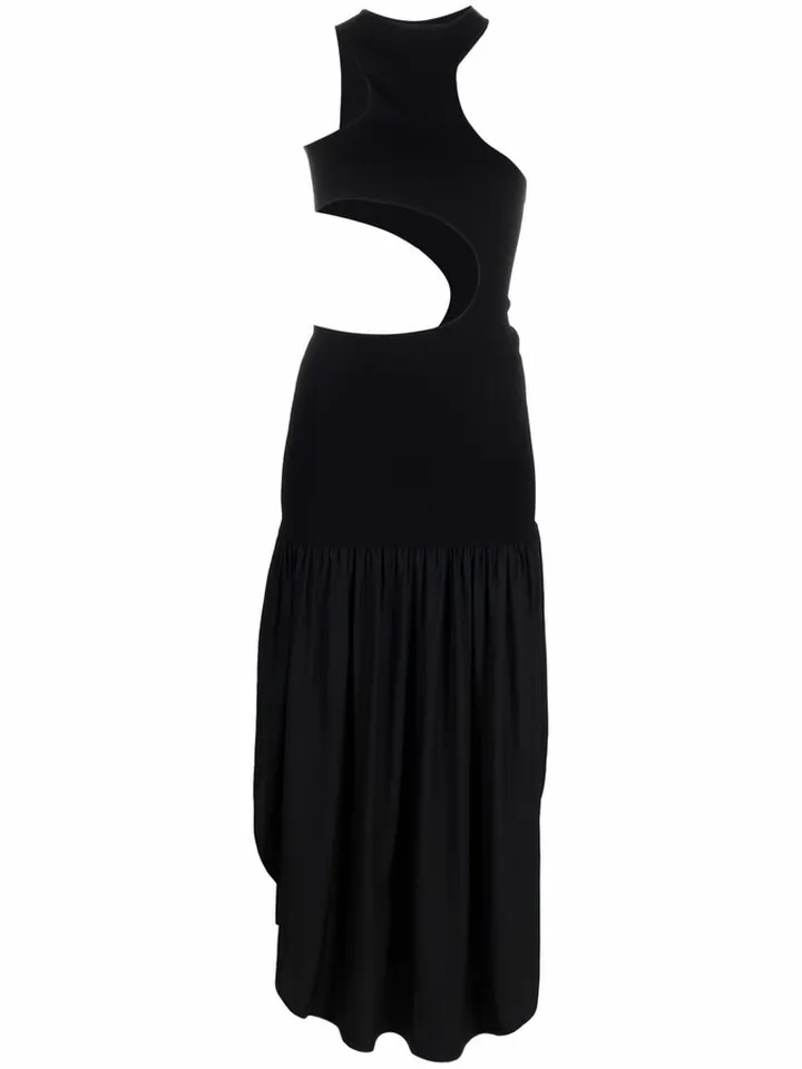 Cut-Out Sleeveless Asymmetric Dress